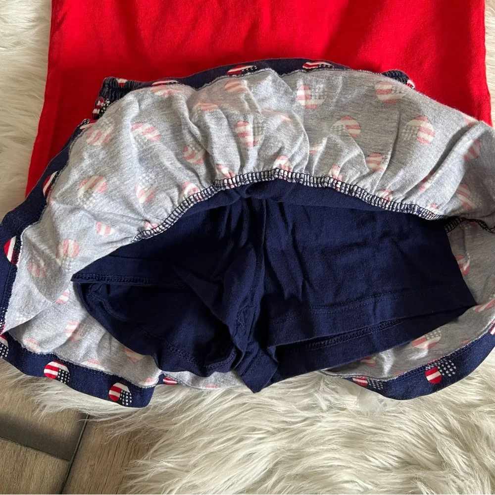 Girls 4T Red, White, and Blue Summer Outfit Set